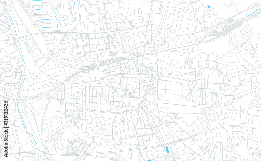 Dortmund, Germany bright vector map Dortmund, Germany bright vector map