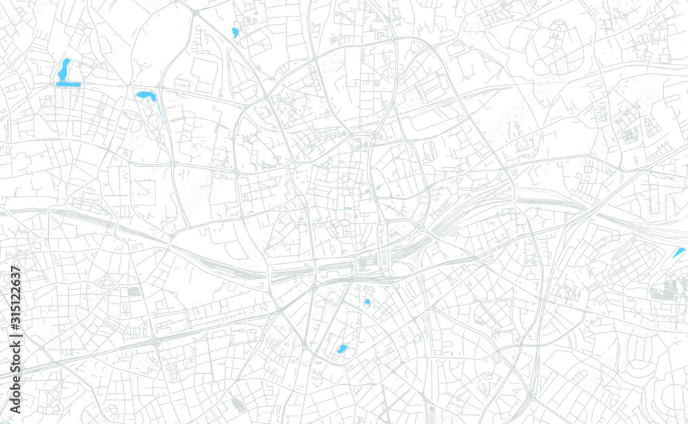 Essen, Germany bright vector map