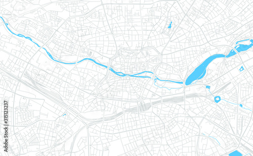 Nurnberg, Germany bright vector map