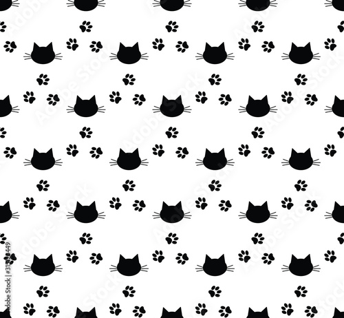 seamless cat pattern. cat background, texture, pattern, wallpaper, textile 