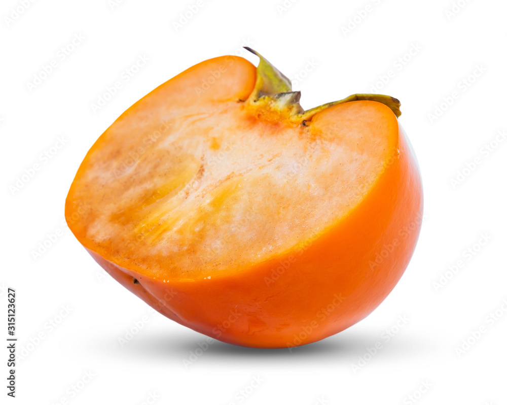 persimmon fruit isolated on white background