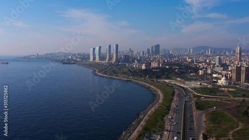 Wallpaper Mural Skyscrapers Sea and Coast Aerial View 3 Torontodigital.ca