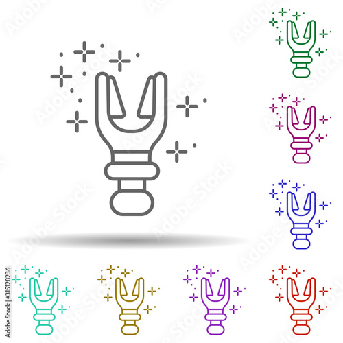 Diving stun gun in multi color style icon. Simple thin line, outline vector of diving icons for ui and ux, website or mobile application