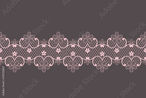 pink lace ribbon