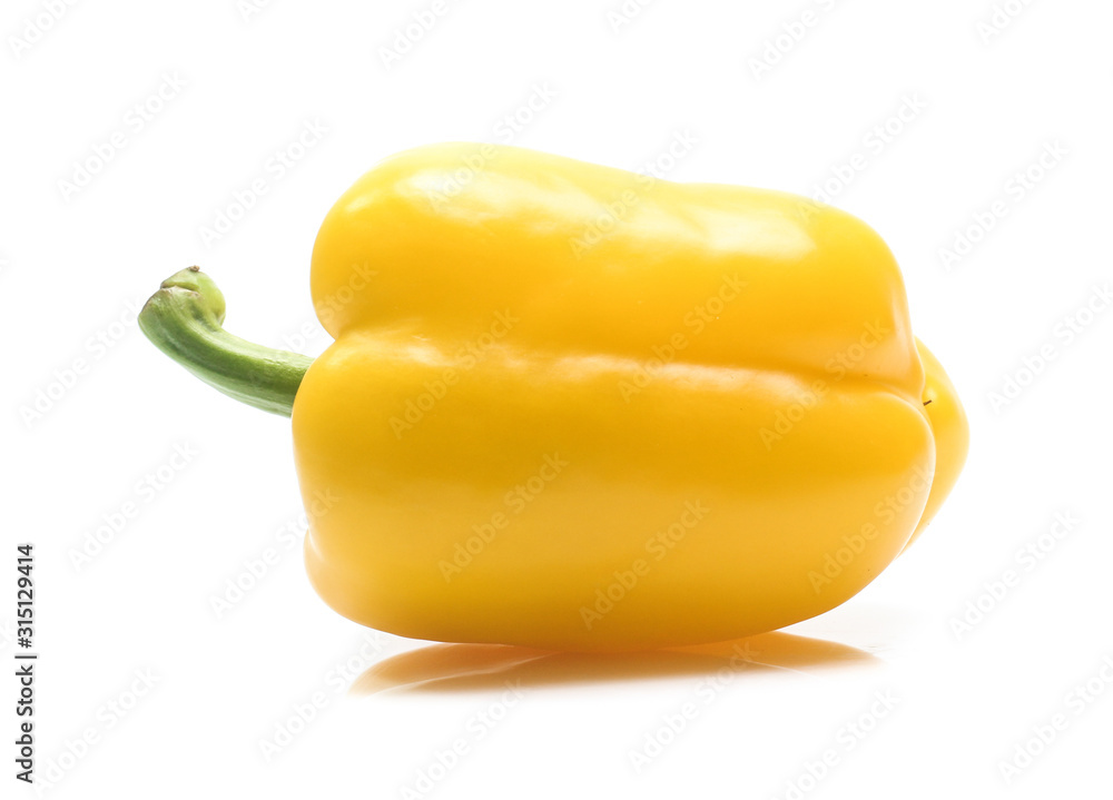 yellow pepper isolated on the white background yellow pepper isolated on the white background