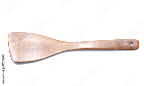 spatula turner isolated on white background (wood) photo