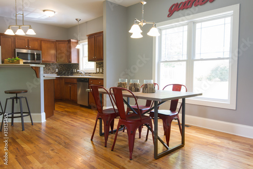 open concept kitchen and dinning area