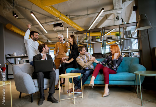 Group of young business peo...