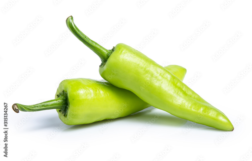 green pepper chilli isolated on white background clipping path green pepper chilli isolated on white background clipping path