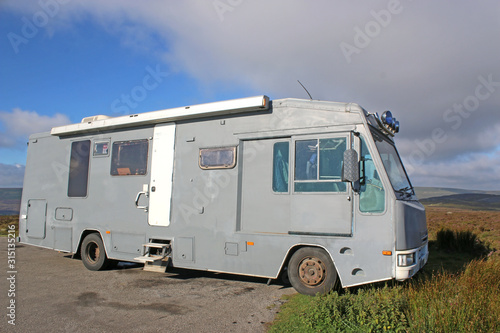 Motor home in the Brecon Beacons, Wales 