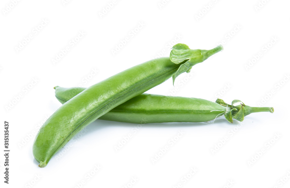 green Pea vegetable isolated on white background green Pea vegetable isolated on white background