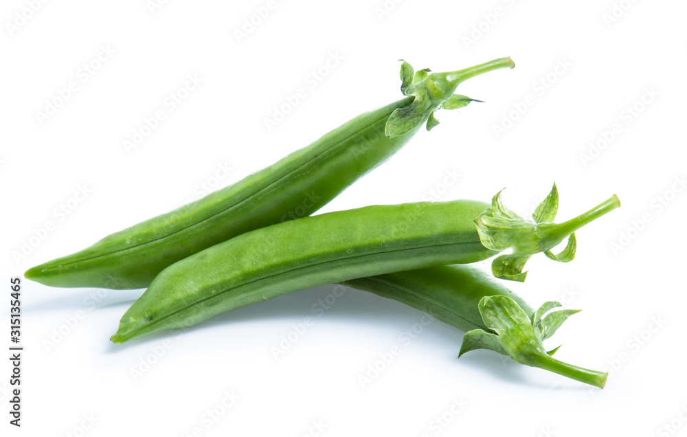green Pea vegetable isolated on white background green Pea vegetable isolated on white background