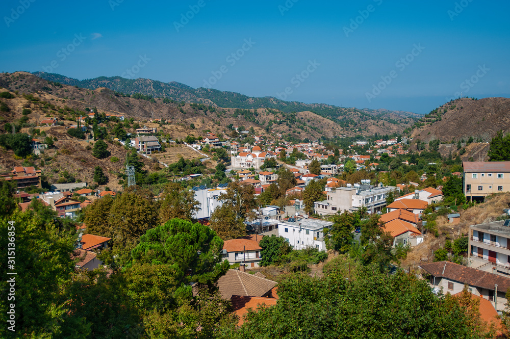 The village of Kakopetria, which in Greek means Bad stone, is one of the most beautiful and ancient villages in the Troodos mountains in Cyprus.  