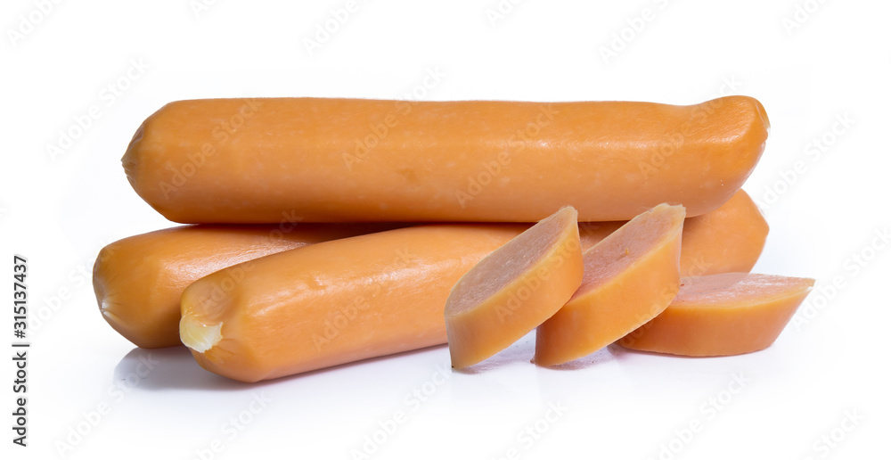 sausage isolated on white background sausage isolated on white background