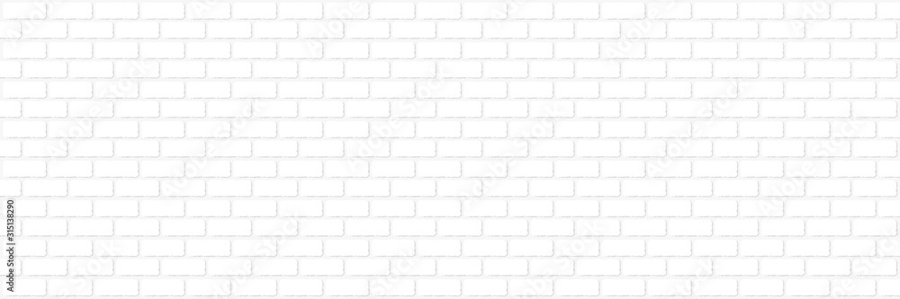 Mur en briques blanches / vecteur - obrazy, fototapety, plakaty 