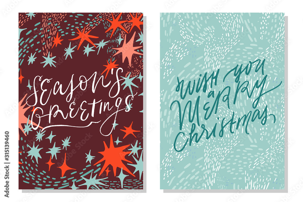 Naklejka premium new year christmas greeting card vintage design. vector illustration.
