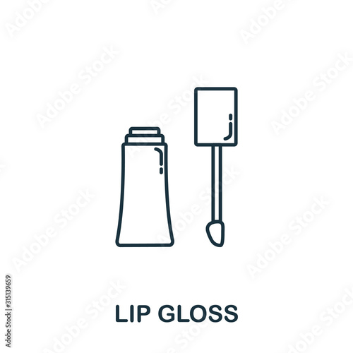 Lip Gloss icon from makeup and beauty collection. Simple line element Lip Gloss symbol for templates, web design and infographics