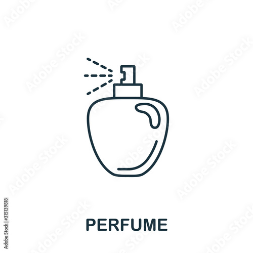 Perfume icon from makeup and beauty collection. Simple line element Perfume symbol for templates, web design and infographics