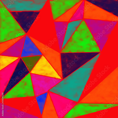 Sfondo astratto con triangoli multicolore