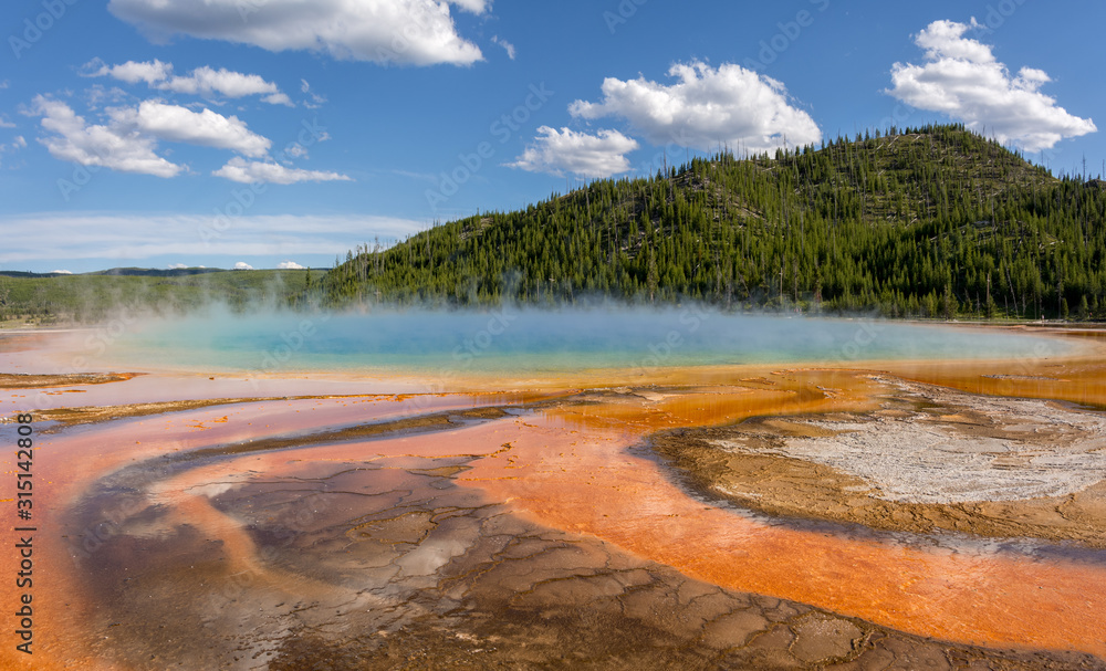 Grand Prismatic Spring in Yellowstone National Park is the largest hot