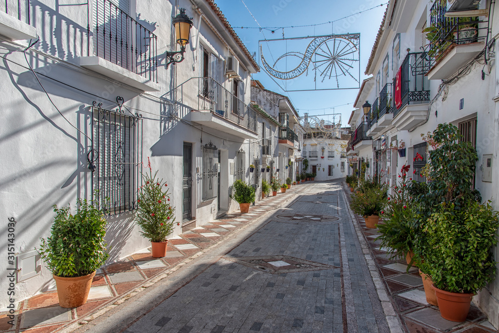 Benalmadena Pueblo, spain - old city at the mediterranian sea