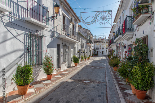 Obraz na płótnie Benalmadena Pueblo, spain - old city at the mediterranian sea w salonie