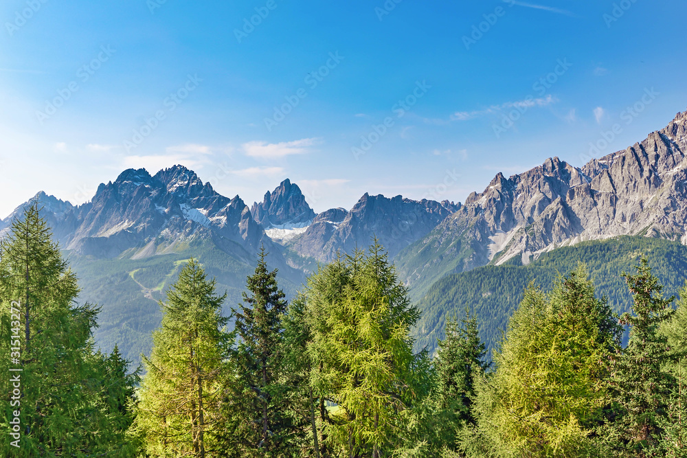 view of mountains in the Dolomites
