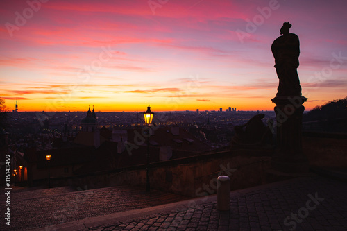 Old Castle Stairs next tu Prague Castle, Prague, Czech Republic. photo