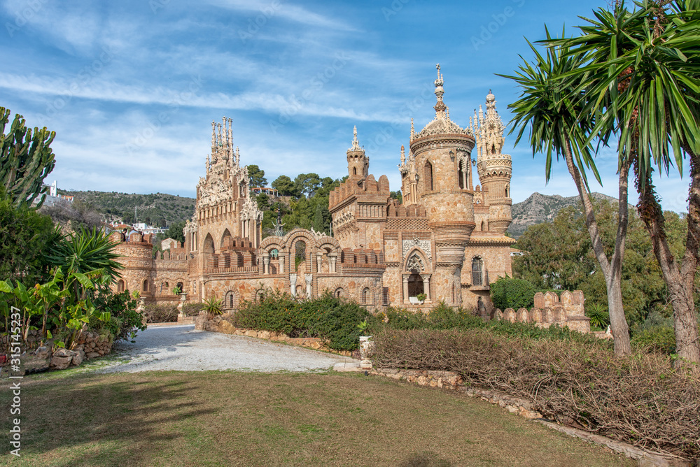 Fototapeta premium Beautiful castle in Benalmadena Spain