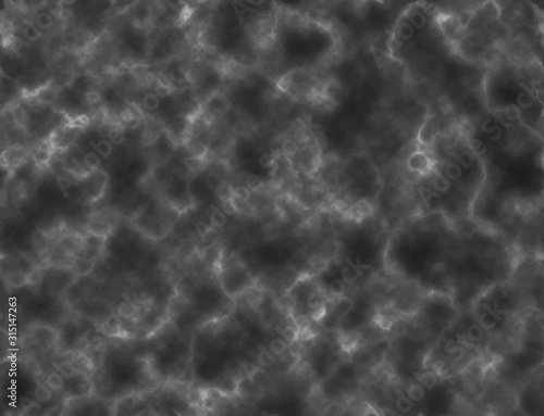 Realistic fog or smoke. Vector seamless pattern. Cloudiness mist, smog or fog. Black background. Fog dust texture. Gas explodes, ice fog blowing. Texture dark mist. Smoke flow on dark background