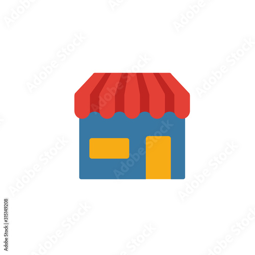 Marketplace icon. Simple flat element from crowdfunding collection. Creative marketplace icon for templates, software and apps