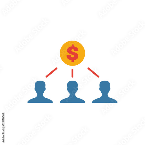 Shareholders icon. Simple flat element from crowdfunding collection. Creative shareholders icon for templates, software and apps