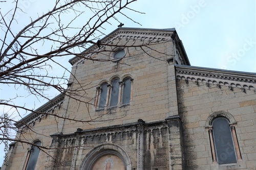 Eglise Notre Dame dans la commune de Bourgoin Jallieu - Département de l'Isère - Région Rhône Alpes - France - Vue extérieure - Eglise catholique construite en 1859 photo