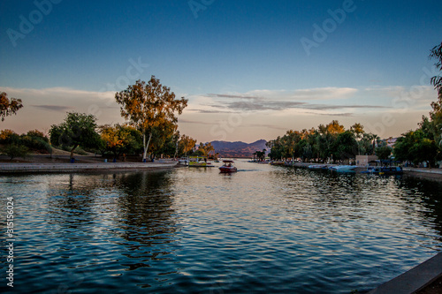Lake Havasu Channel with boat