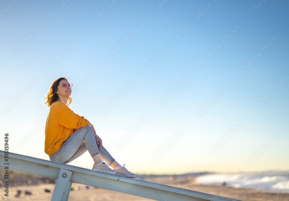Young girl on the beach Young girl on the beach