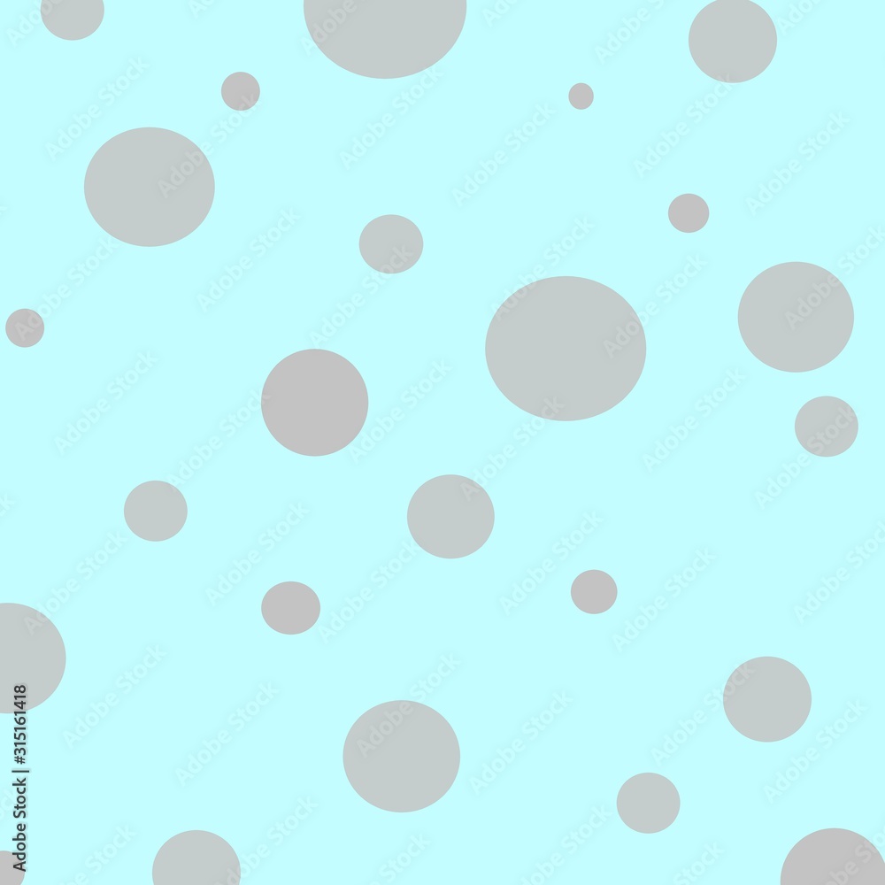 mint and gray polka dots