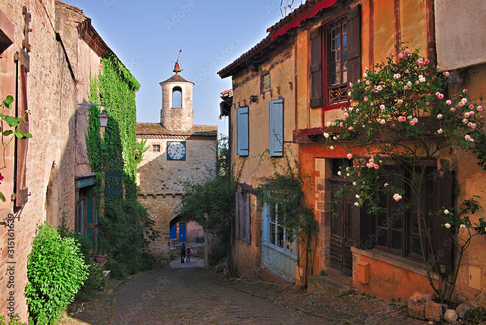 Old street in Cordes sur Ciel, France
