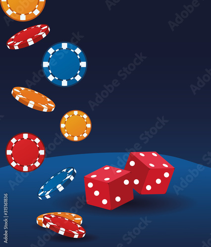 dices and chips betting game gambling casino