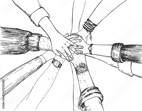 Teamwork stacking joining group
