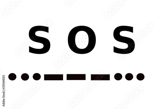 SOS in Morsezeichen