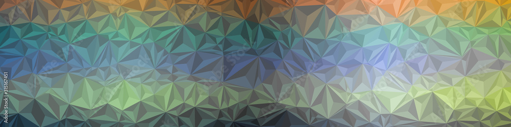 Fototapeta premium Abstract Low Polygon gradient Generative Art background illustration
