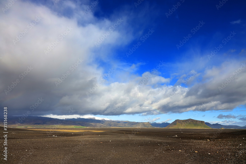 Volcanic alpine landscape in Skaftafell Natural Park, Iceland, Europe