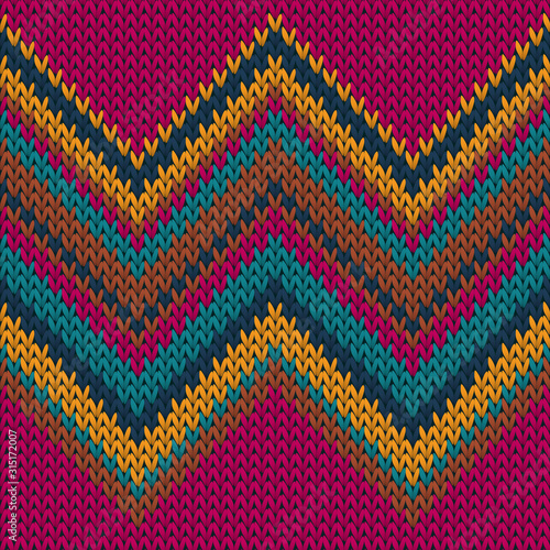 Closeup zig zal lines christmas knit geometric 