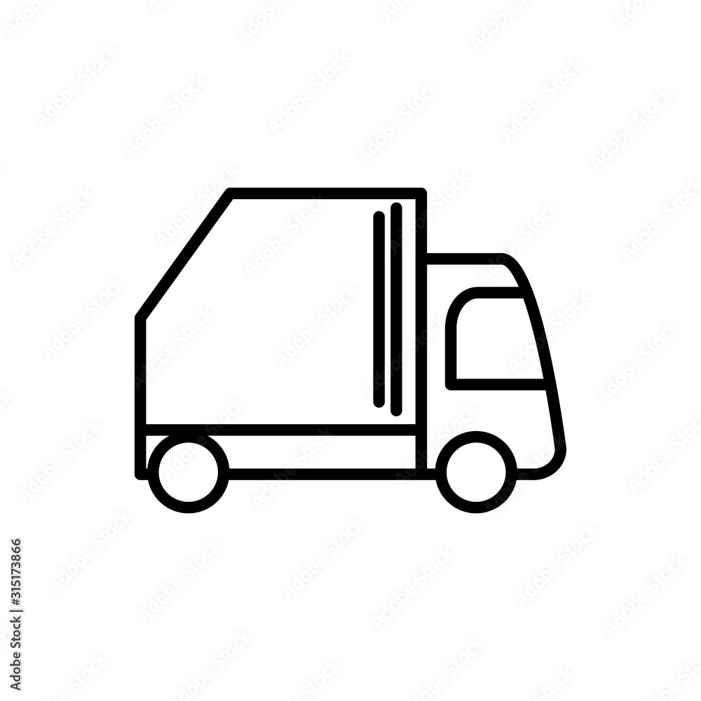garbage truck transport linear design