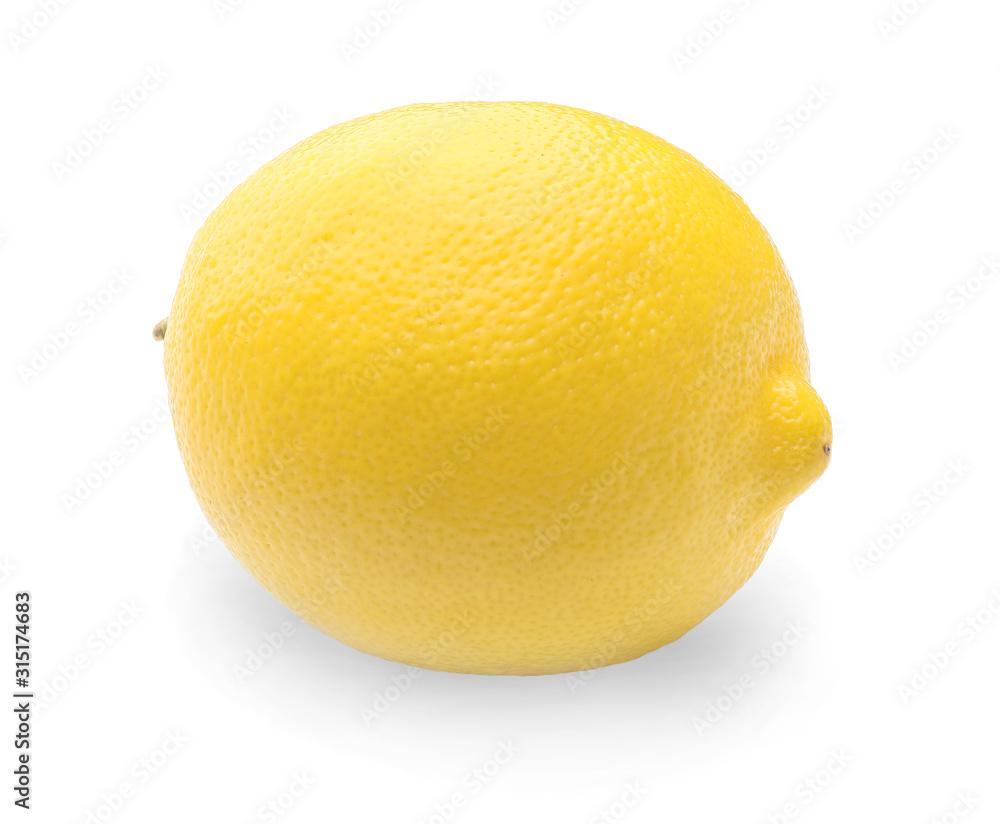 Ripe lemon on white background Ripe lemon on white background