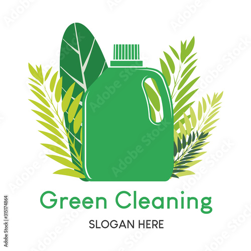Fond de vecteur avec des fournitures de nettoyage ménagers écologiques. Détergents naturels. Modèle de page de destination. Produits pour le lavage domestique. Maison verte. Boutique en ligne. Bannièr