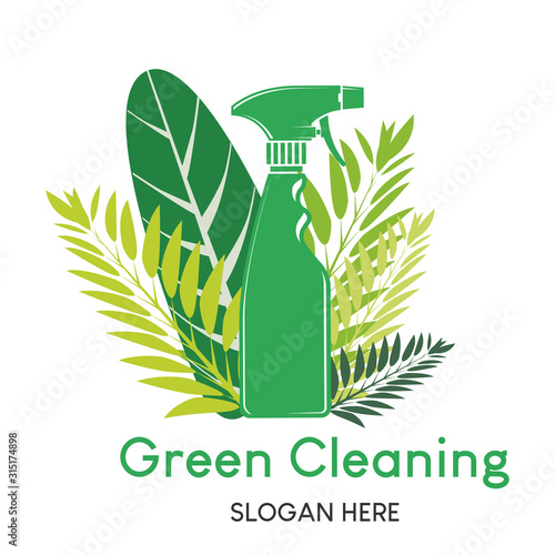 Fond de vecteur avec des fournitures de nettoyage ménagers écologiques. Détergents naturels. Modèle de page de destination. Produits pour le lavage domestique. Maison verte. Boutique en ligne. Bannièr