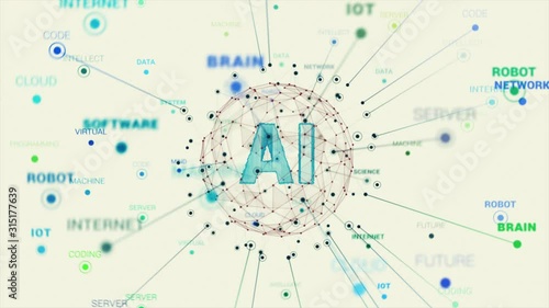 Creative Artificial Intelligence Bright Concept Animation