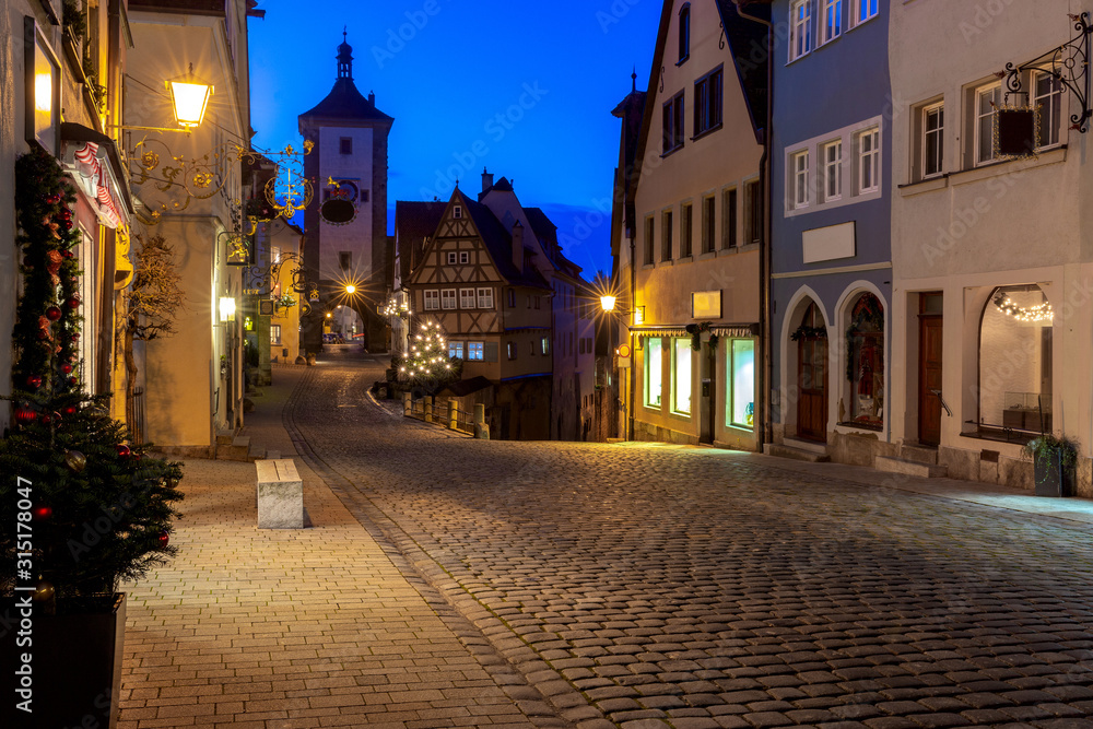 Rothenburg ob der Tauber. Old famous medieval city.