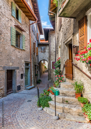Fototapeta Naklejka Na Ścianę i Meble -  Scenic sight in Tremosine sul Garda, village on Lake Garda, in the Province of Brescia, Lombardy, Italy.